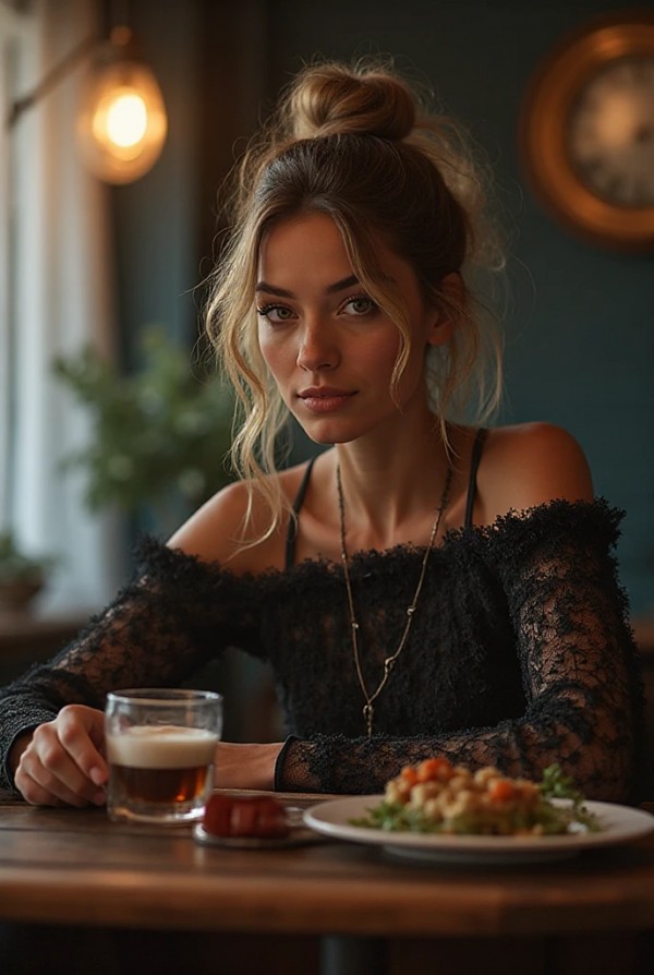 Девушка с цветными волосами, фотографирующая граффити Девушка с цветными волосами, фотографирующая граффити