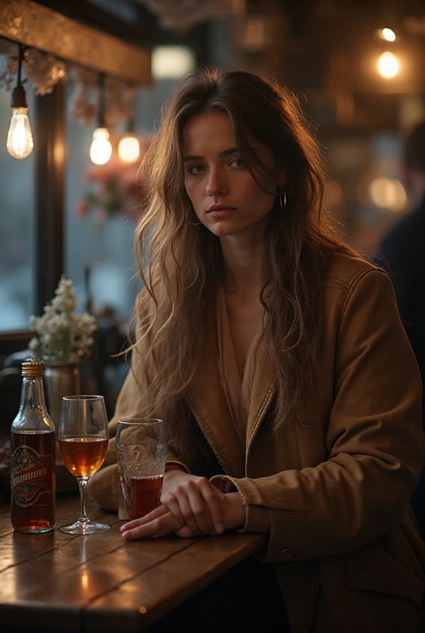 Девушка с цветными волосами, фотографирующая граффити Девушка с цветными волосами, фотографирующая граффити