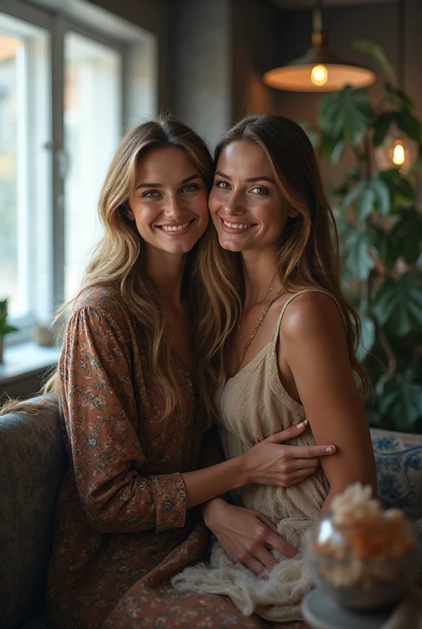 Блондинка и брюнетка в офисе, работают за ноутбуками вечером Блондинка и брюнетка в офисе, работают за ноутбуками вечером