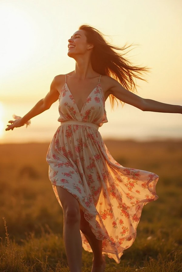 Шатенка в платье и каблуках на старинной лестнице в городе Шатенка в платье и каблуках на старинной лестнице в городе