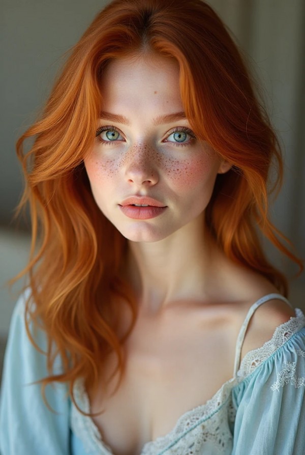 Нежная рыжая с доверительным взглядом Нежная рыжая с доверительным взглядом