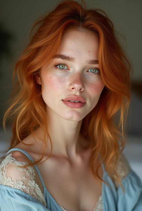 Нежная рыжая с доверительным взглядом Нежная рыжая с доверительным взглядом