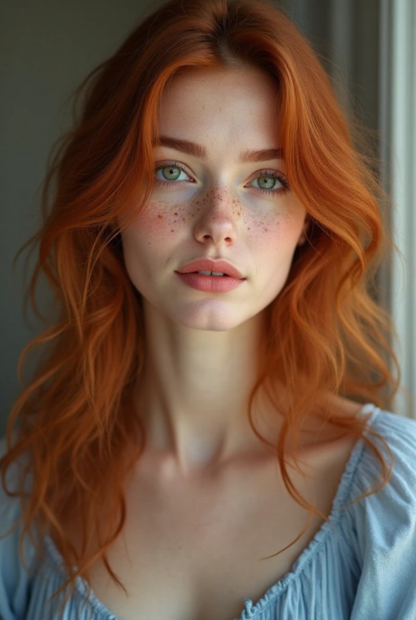 Нежная рыжая с доверительным взглядом Нежная рыжая с доверительным взглядом