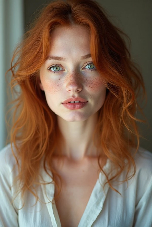 Нежная рыжая с доверительным взглядом Нежная рыжая с доверительным взглядом
